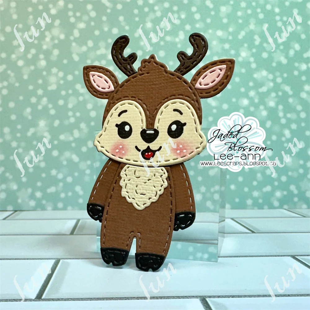 Christmas Reindeer Faces Gnome Friends Cutting Dies Stencils Templates DIY Making Greeting Card Embossed Scrapbooking
