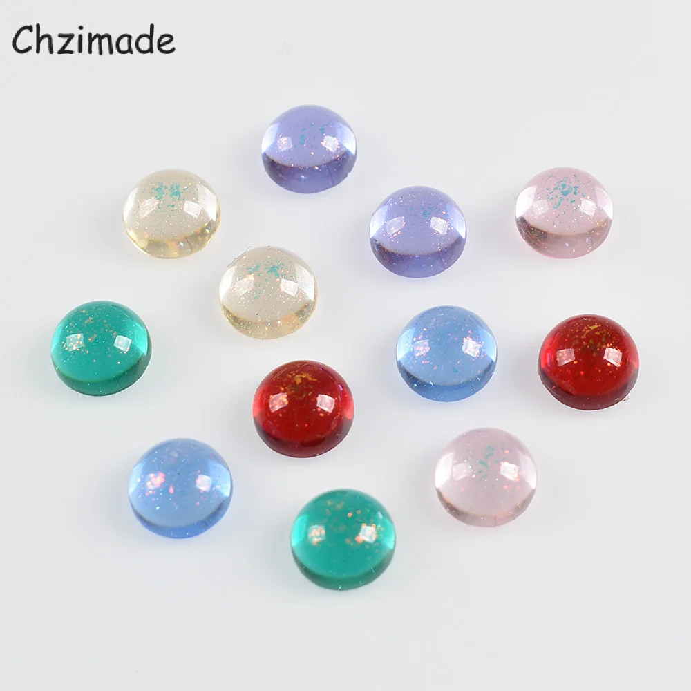 Chzimade 50Pcs/lot Round Flat Cameo Resin Shiny Doll Eyes 6mm For Stuffed Plush Dolls Toys Diy Sewing Accessories