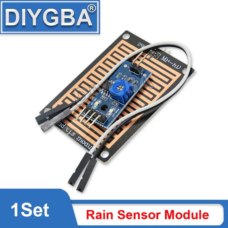 Ibuw 1Set Raindrops/Snow/ Detection Sensor Module Rain Weather Module Humidity