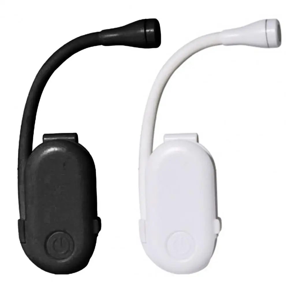 Small Reading Light Rechargeable Clip Book Light with Hose Stepless Dimmable Led Reading Lamp for Students