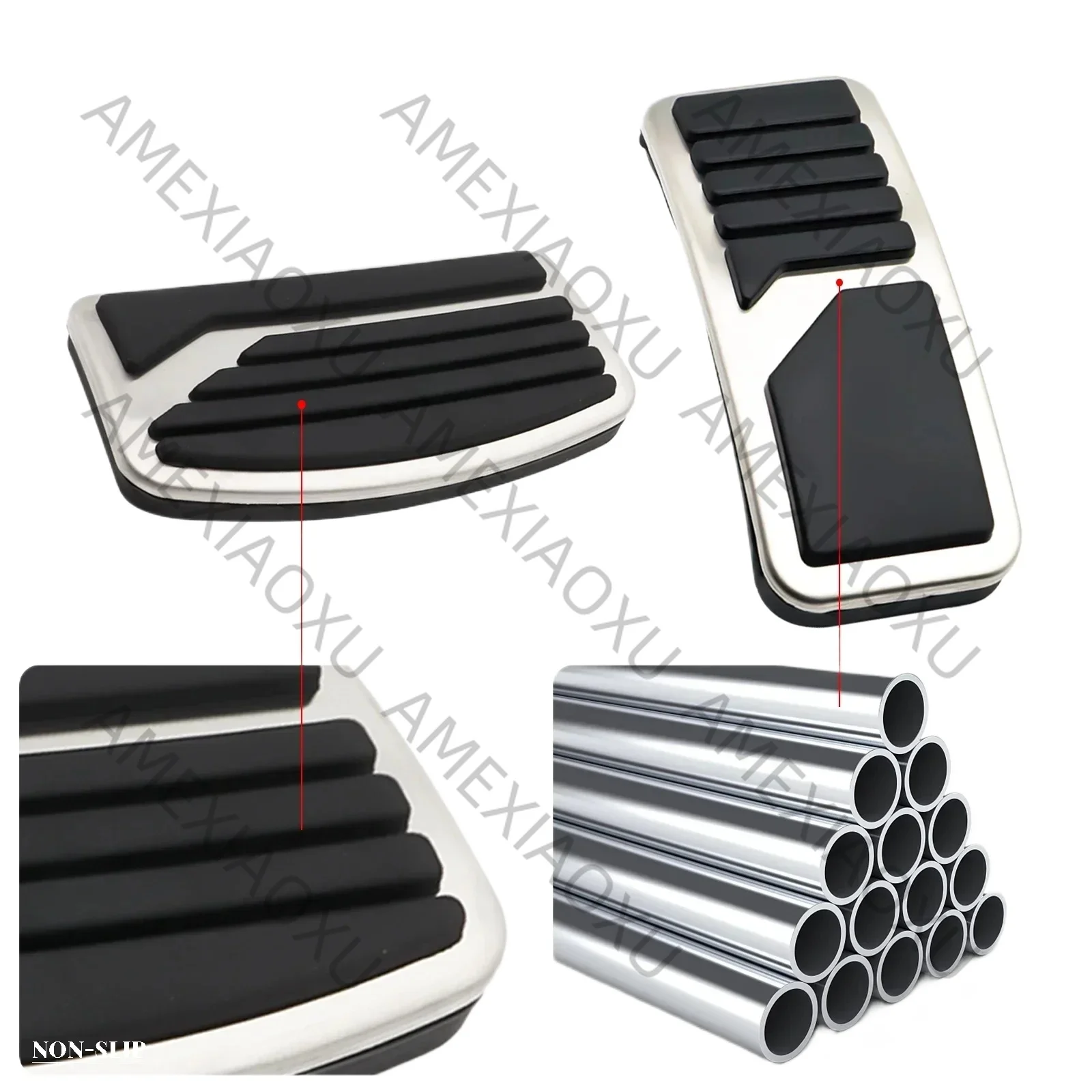 For JAC Refine S2 Sei 2 T40 Car Pedal Pad Cover MT Fuel Brake Clutch Footrest Gas Pedal iEV6S iEV7S iEV40 EVO3 EV 2015 2016 2017