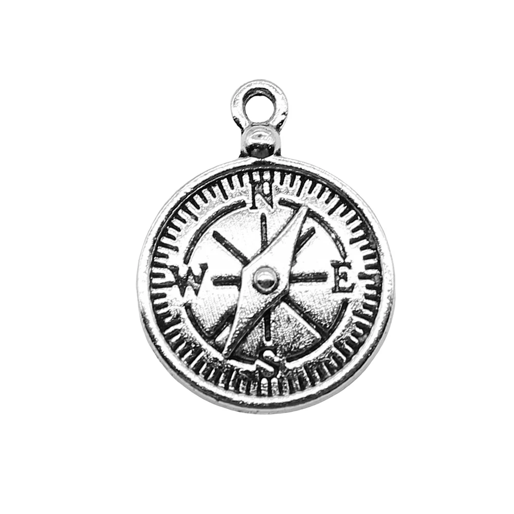 Women Accessories Compass Charms Jewellery 20x27mm 3pcs