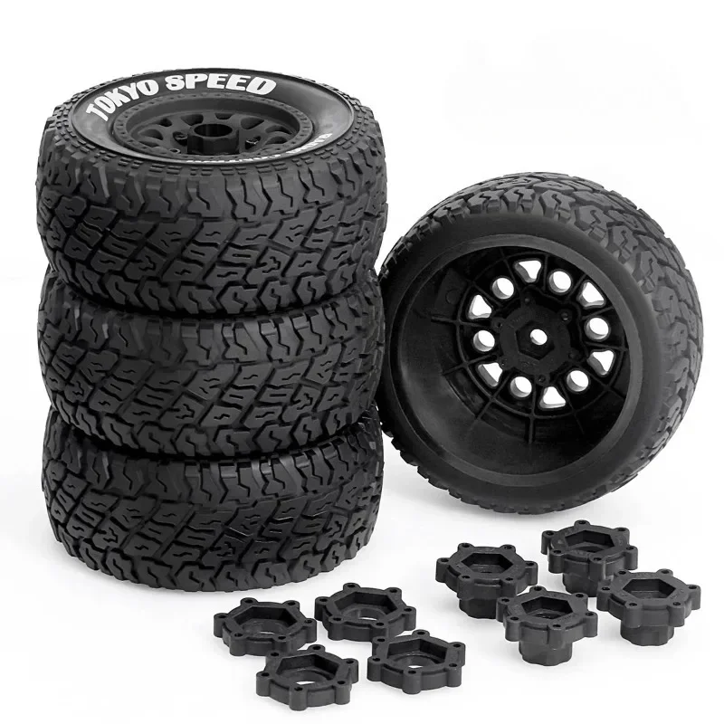 

4pcs 110MM Short Course Truck Tires Tyre Wheel With 12mm 14MM 17MM Hex For Slash Arrma HuanQi Rc Car