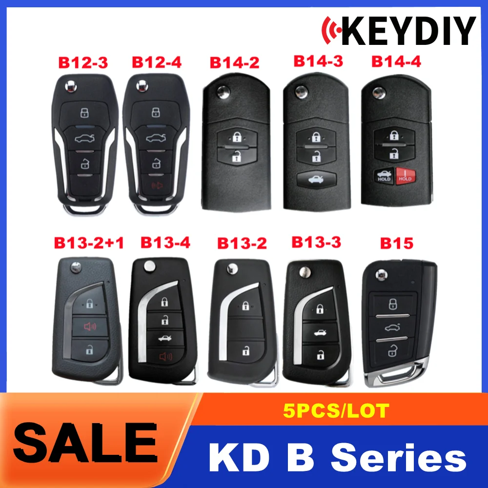 

5 Piece KEYDIY KD B12 B13 B14 B15 B series Universal Remote Key used with KD900/MINI/KD-X2 Programmer