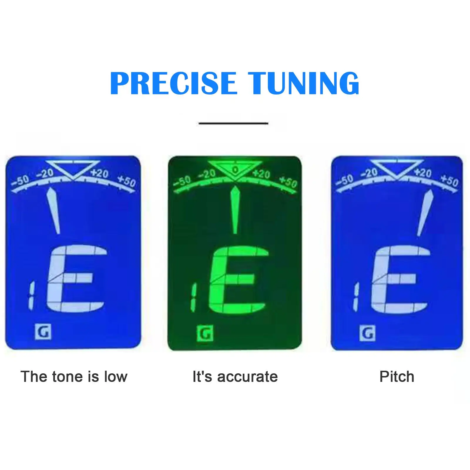 T-02 Guitar Tuner Chromatic Clip-on Tuner LCD Display Mini Size Tuner for Acoustic Guitar Ukulele Violin ﻿ view 4