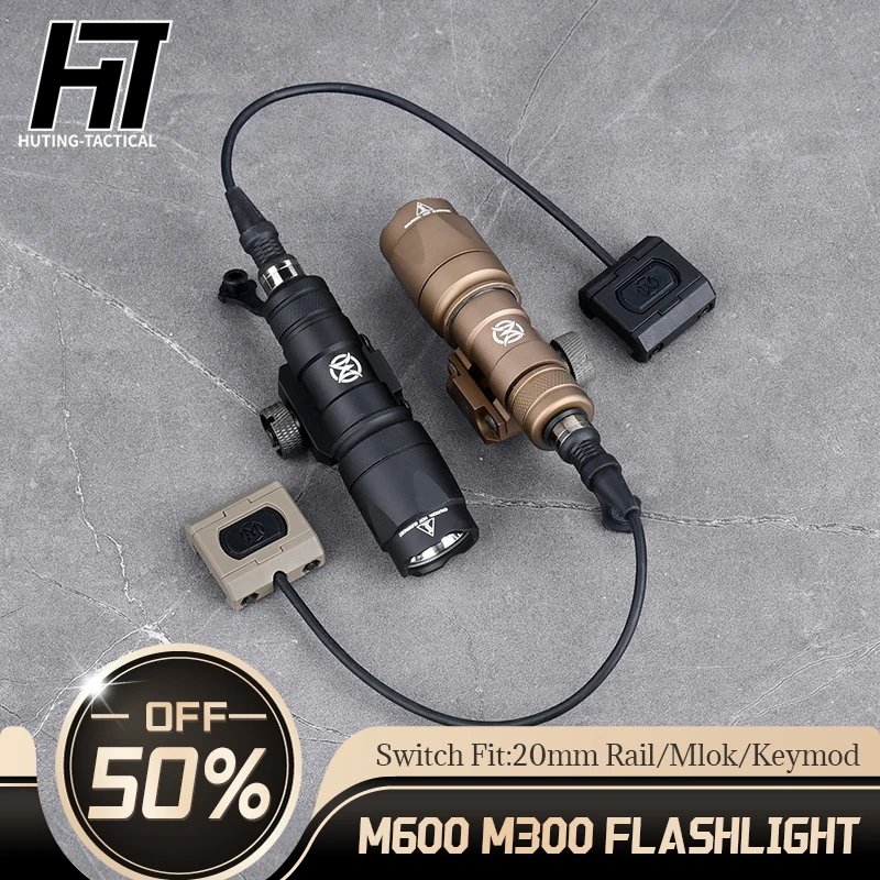 

Tactical SF M600C M300A Weapon Flashlight With Modbutton Pressure Switch WADSN Airsoft M600 M300 White LED Light MLOK KEYMOD