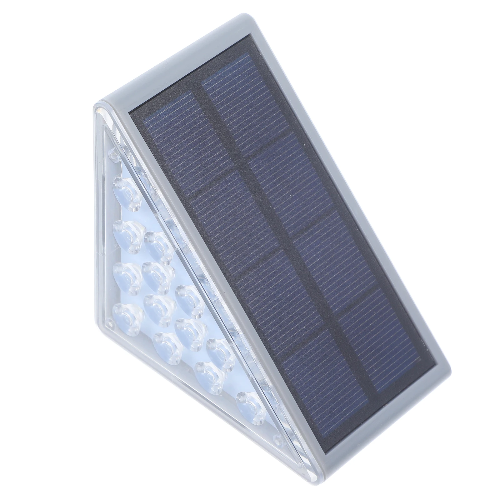 Solar Stair Light Outdoor Step Yard Deck Porch Decorations Bright Triangular Shape Easy Installation Waterproof Garden Pathway