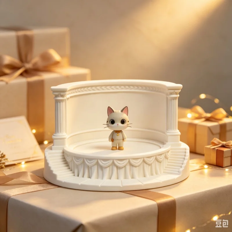 Roman‑Style Stage Display Base, 3D‑Printed Plastic Figure Showcase Stand, Decorative Desktop Platform for Miniature Figurines