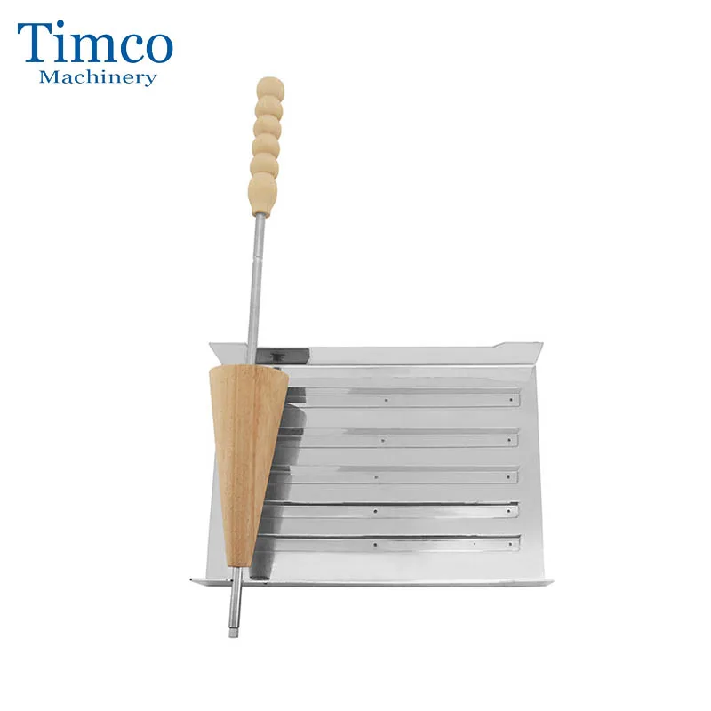 TIMCO Manual Chimney Cake Cutter Kurtos Kalacs Handy Mini Ice Cream Cone Chimney Cake Bread Hungary Roll Cutter Machine