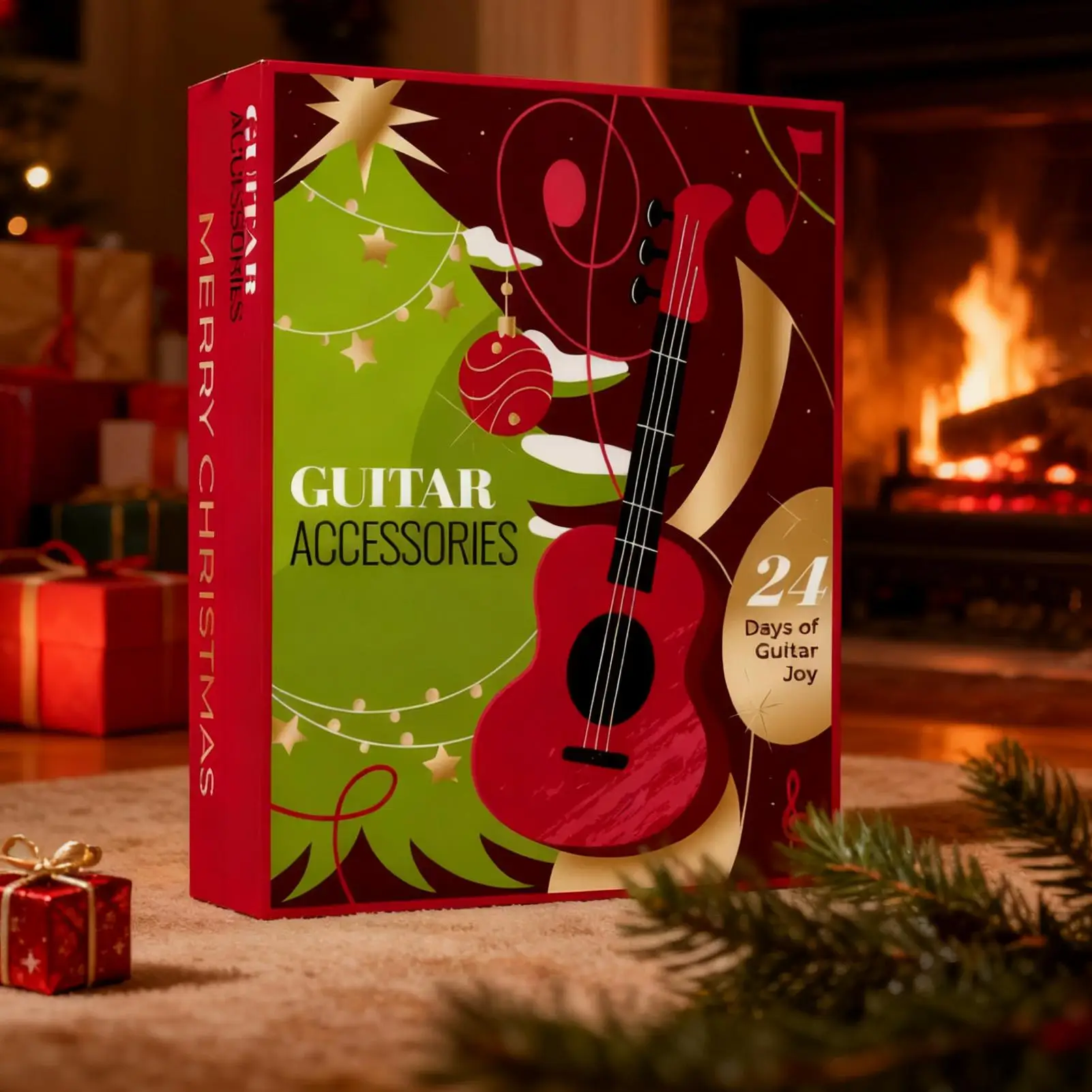 

Guitar Advent Calendar 2025 24-day Christmas Advent Calendar With Guitar Picks Capo Tuner Strings Accessories