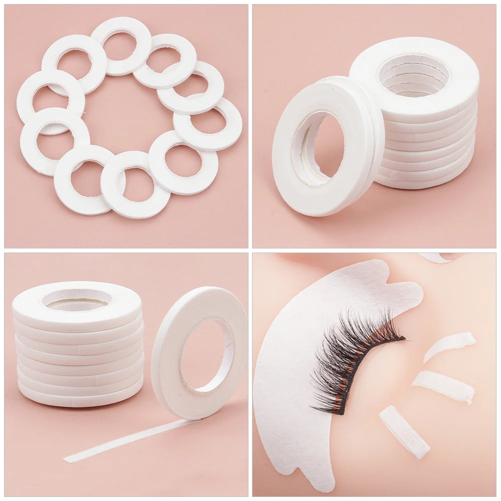 

10Pcs Adhesive Eyelash Tapes Non-Woven Fabric Secure Hold for Lash Isolation Women's Beauty Care Salon Grade Supply