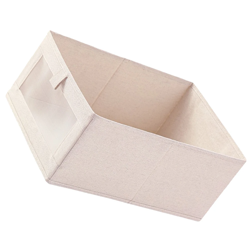 

Clothes Storage Foldable Cotton Linen Storage Basket For ganizing ganizer Premium Material Household Decorative Basket