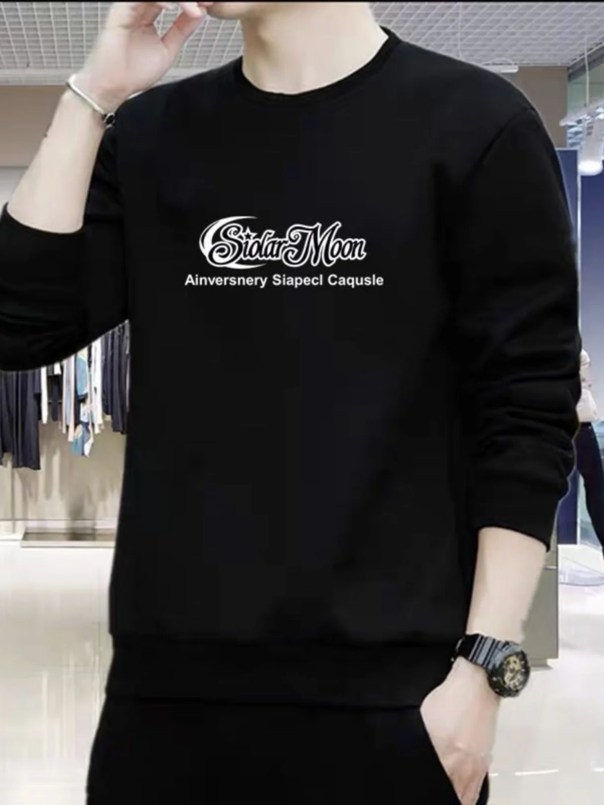 

Удобная мужская длинная футболка-поло свободного кроя для весны и осени, базовый слой, повседневный топ свободного кроя