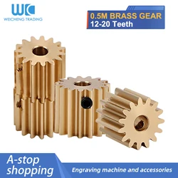 10PCS 0.5Module 12/13/14/15/16/17/18/20 Teeth Spur Gear Precision Copper Steel CNC Pinion