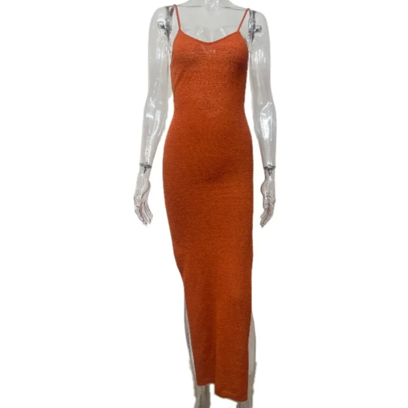 Sexy Slim Fit Beach Vaion Lässiger gestrickter durchsichtiger Riemen Bal Damen Dr V Ne Sommer-Wickelrock aus Polyester