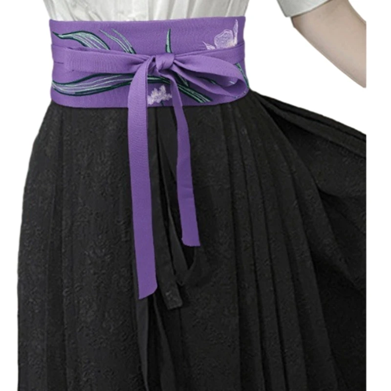 

Exquisite Hanfu Waistband for Women Wrap Dress Halter Dress Wide Tie Belt for Vintage Dress Lovers Tie Belt