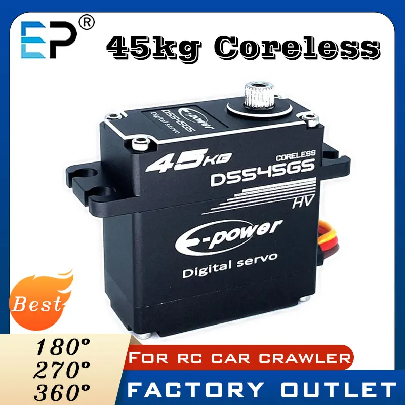 

E-Power 45KG Servo RC Car Waterproof Parts Aluminum Case Digital Metal Gear HV Coreless for RC Truck and Boat Toys