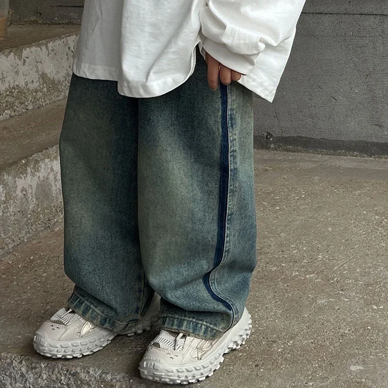 

New Kids Baby Boys Retro Jeans Children's Fashion Denim Pants Spring Autumn Korean Casual Kids Baby Boys Jeans