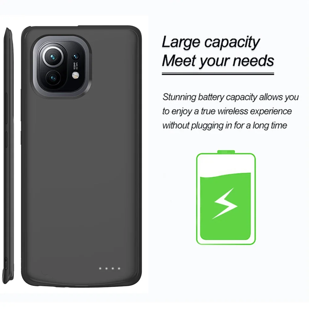 6800mAh Power Case For Xiaomi Mi 11 External Battery Charger Cases For Xiaomi Mi 11 Lite portable Power Bank Charging Case Capa