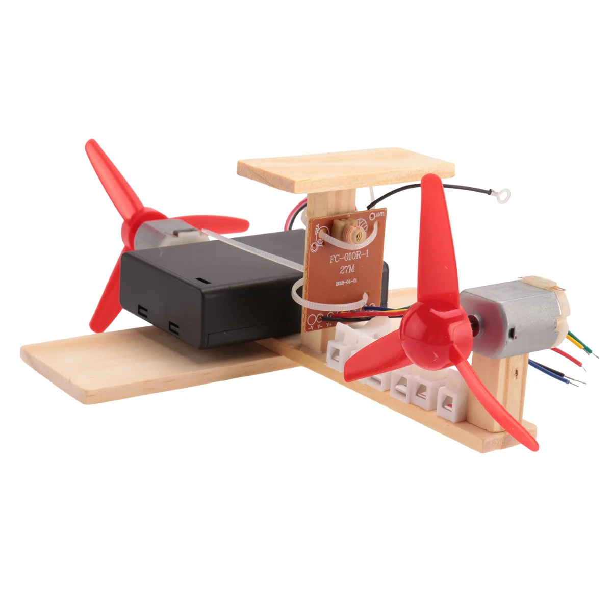 Modelo de turbina eólica ensamblada, barco de madera con Control remoto, juguetes educativos de ciencia DIY, regalo