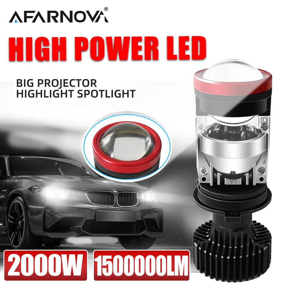 

H4 Led Projector Headlight Bulb RHD/LHD Canbus 2000W 1200000LM 6000K White Hi/Low Light 9003 HB2 Apply For Car&Motorcycle 9V 12V