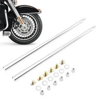 Kits de guardabarros cromado embellecedor de lanza para guardabarros delantero de motocicleta para Harley Touring Road King Electra Glide1982-2023 Softail 1986-2017