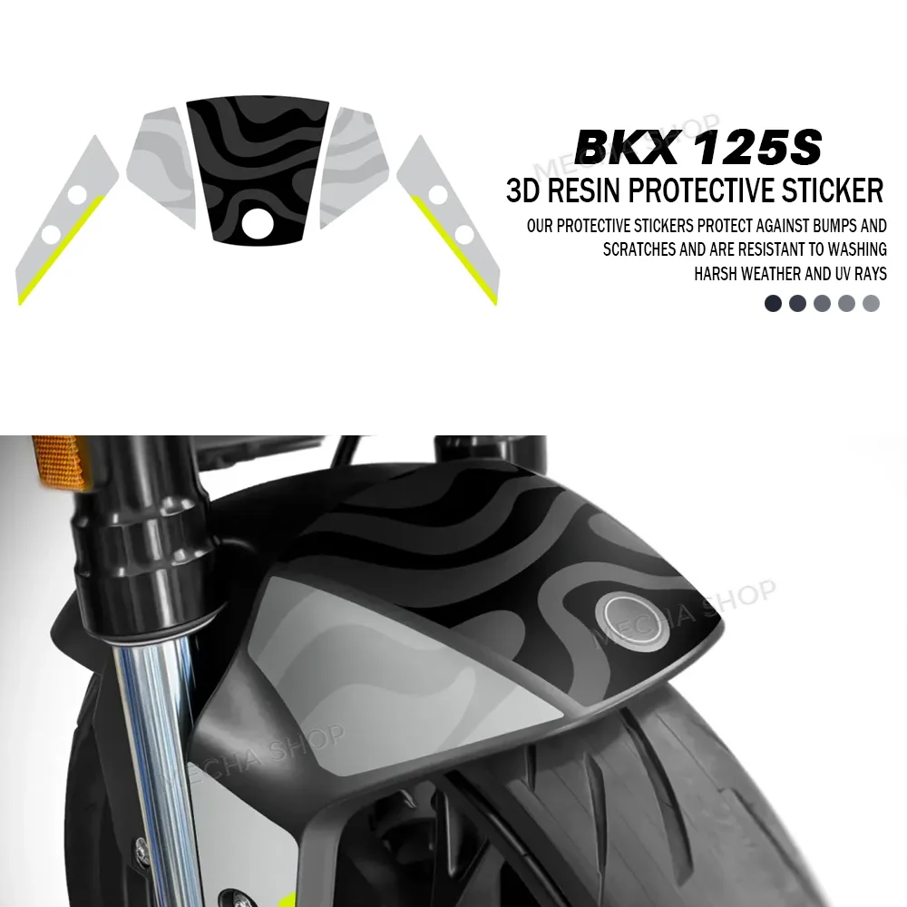 

Motorcycle Accessories 3D Resin Sticker Protection Kit Motorcycle Decal For BKX 125S 2026 Fender Stickers