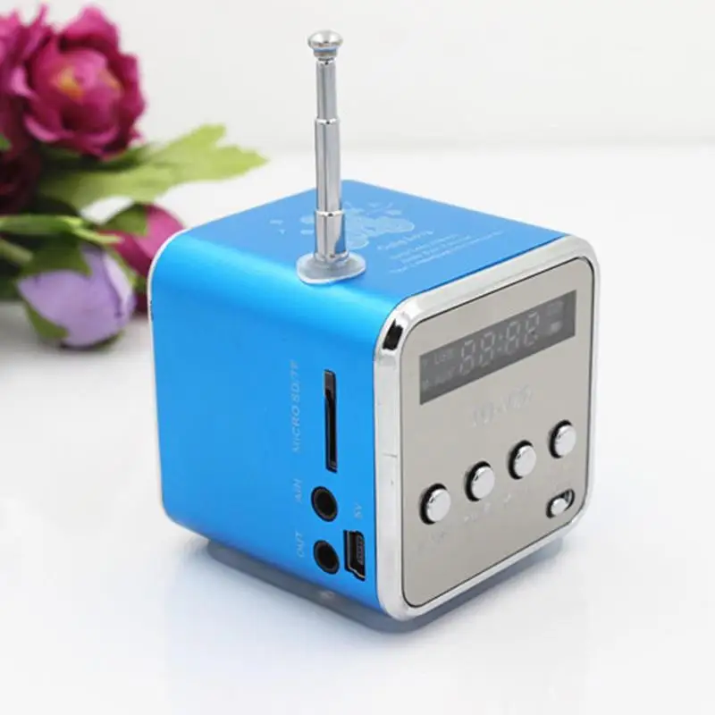 New Portable TD-V26 Digital FM Radio Speaker Mini FM Radio Receiver /LCD Display Stereo Loudspeaker Support TF Card