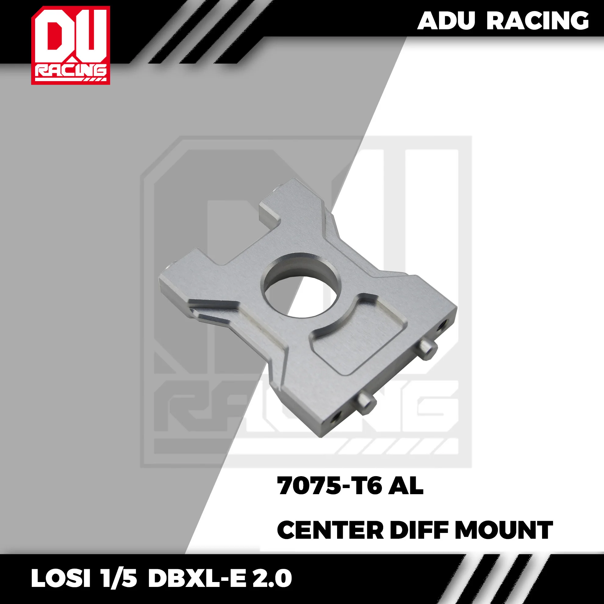 ADU Racing CENTER DIFF MOUNT CNC 7075 T6 ALUMINUM FOR LOSI 1/5 DBXL-E 2.0 LOS252059