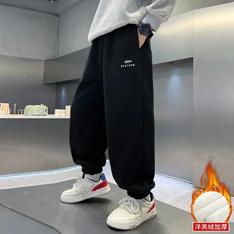 NewBoy الخريف والشتاء سميكة عالية الجودة نمط جديد السراويل وسيم مع بطانة رقيق 2025.4-15 سنة #4