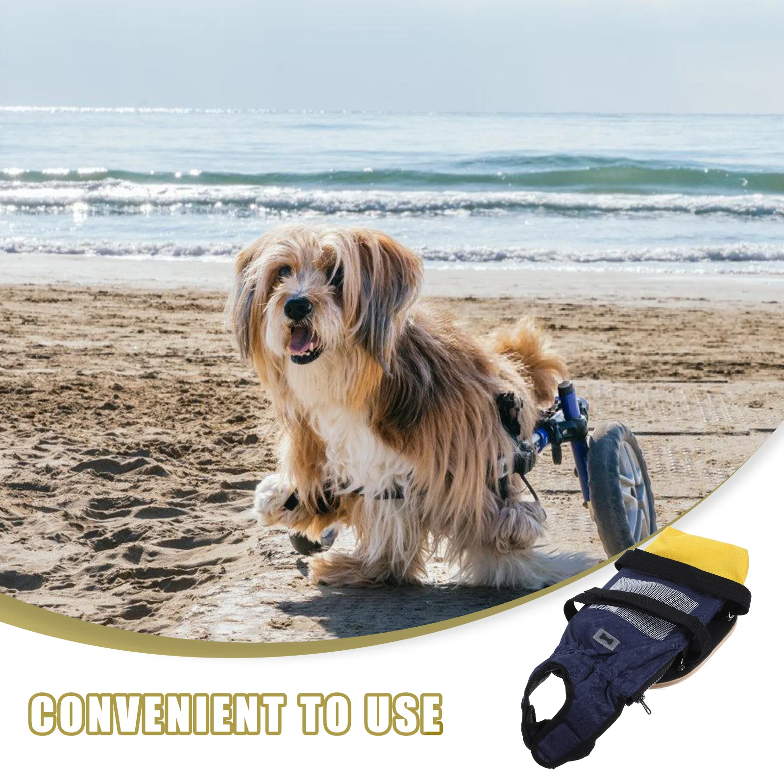 

Dog Scooter Pet Vehicle Bike Trailer Drag Bag Wheels Wheelchair Mobility Aid Adjustable Durability Pet Supplies