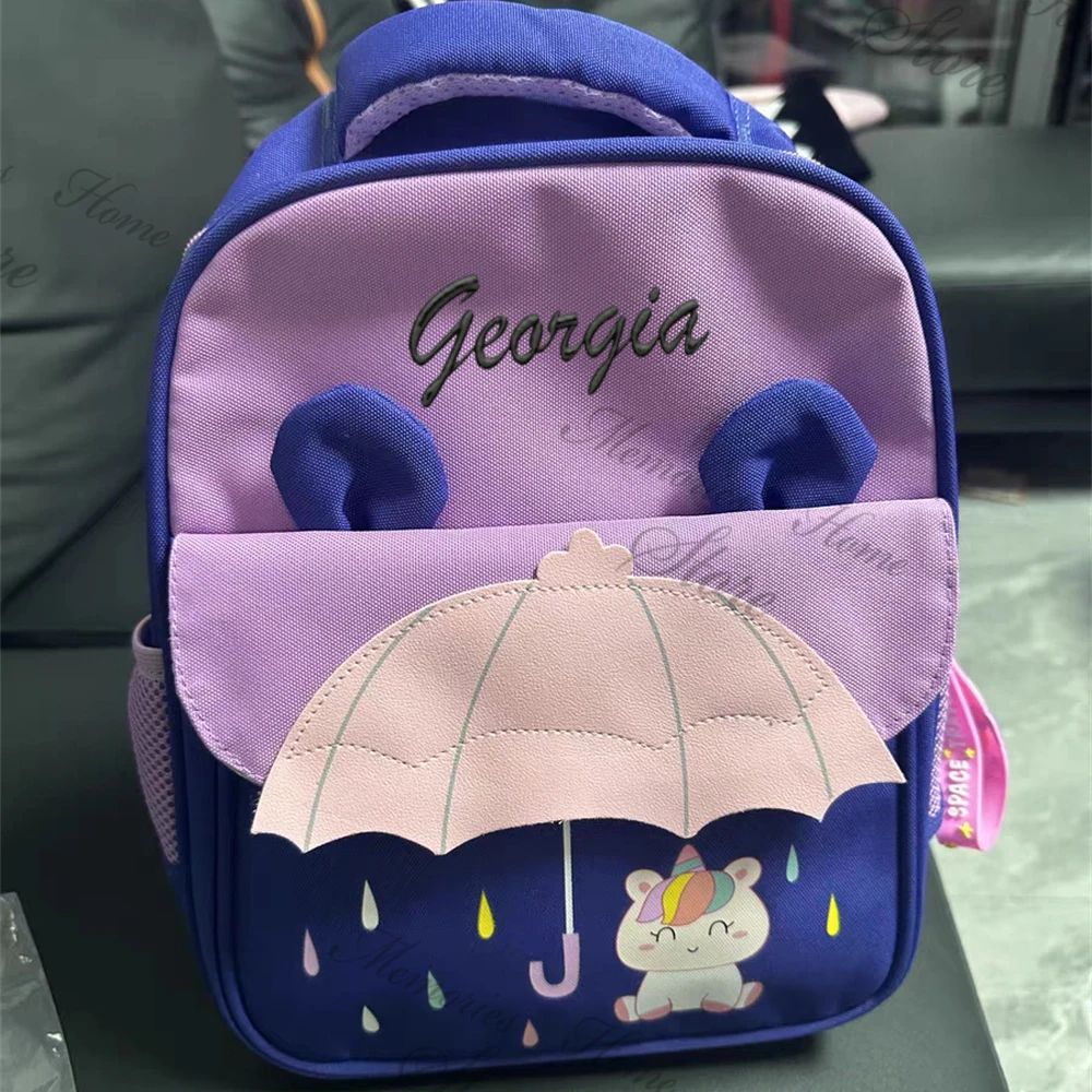 New 2023 Kid's Umbrella Backpack for 3 to 6 Years Old Personalized Name Kindergarten Schoolbag Cartoon Cute Children's Backpacks