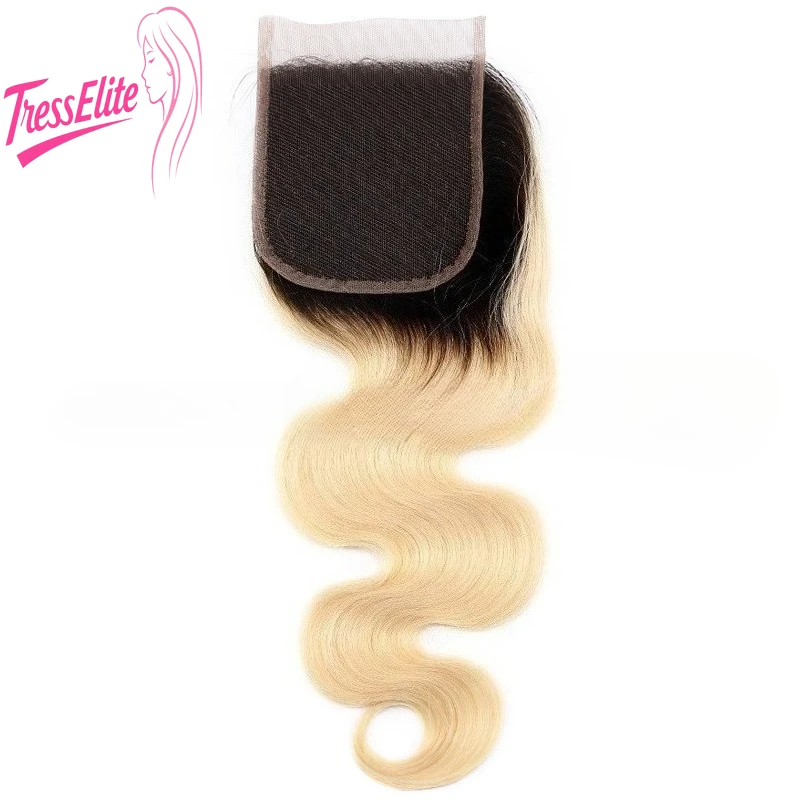 

T1B-613 Blond Human Hair 4X4 Body Wave Lace Closure Soft and Silky Real Hair Natural Looking Body Wave Texture High Quality