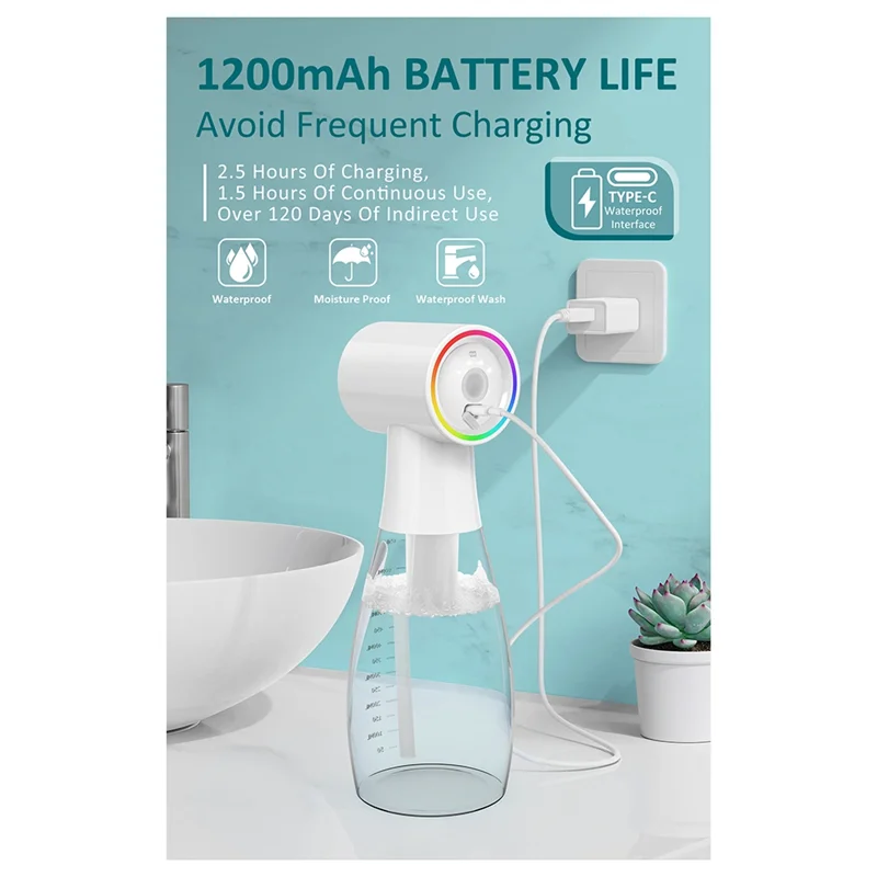 

A25F-многофункциональный электрический дозатор пенящегося шампуня, водонепроницаемый для очистки окон, дозатор мыла для купания, туалета