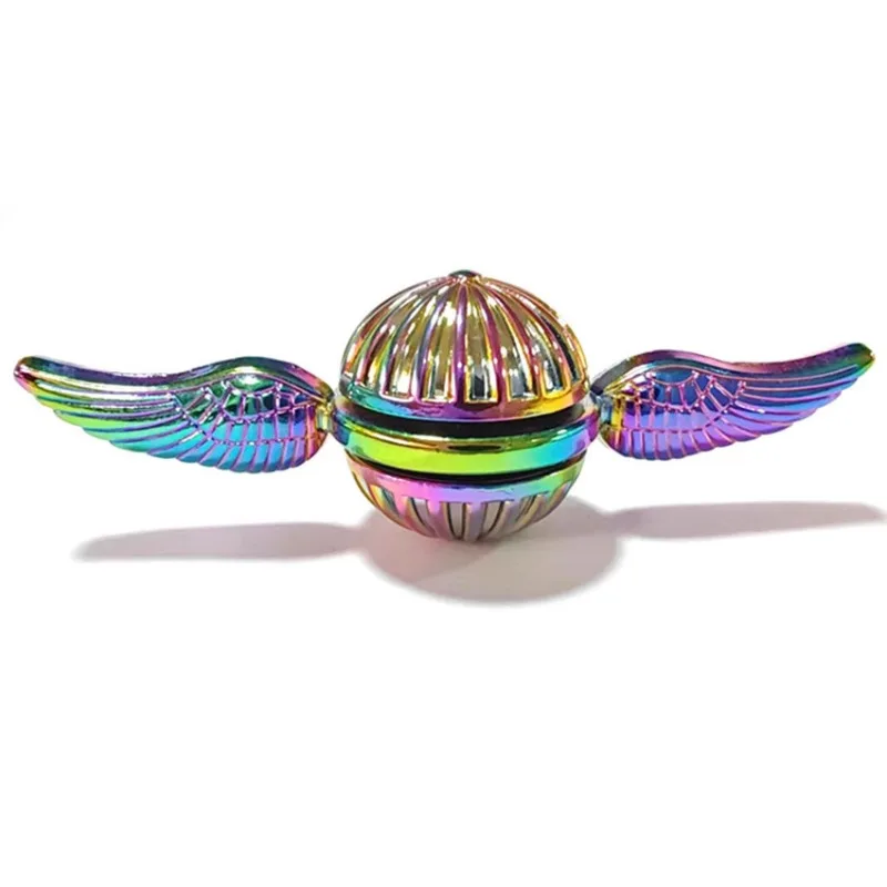 新しいフィジェットスピナーカラフルな金属合金ミュートベアリング翼航空機ハンドスピナー指先スピニングジャイロスコープストレスリリーフおもちゃ