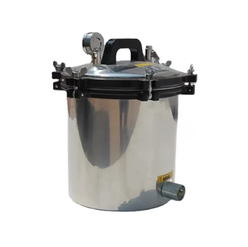 12LM แบบพกพาโครงสร้างสแตนเลสทั้งหมดเครื่องนึ่งขวดนมแรงดันสูงไฟฟ้า