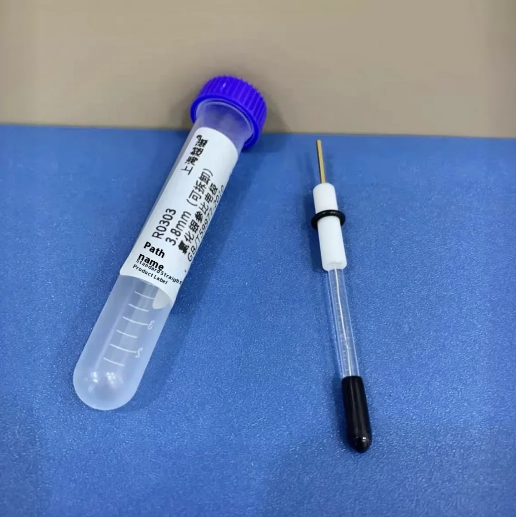 القطب المرجعي للكلوريد الفضي المشبع 6 × 65 مم Ag / AgCl القطب المرجعي المشبع للتحليل الكهروكيميائي #4