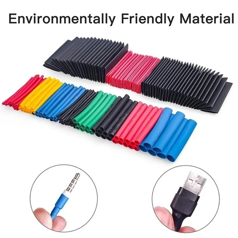 (.) Heat Shrink Tube Thermoresistant Tubing Heat Shrink Wire Wrapping Electrical Connection Cable Insulation Sleeved Protecter
