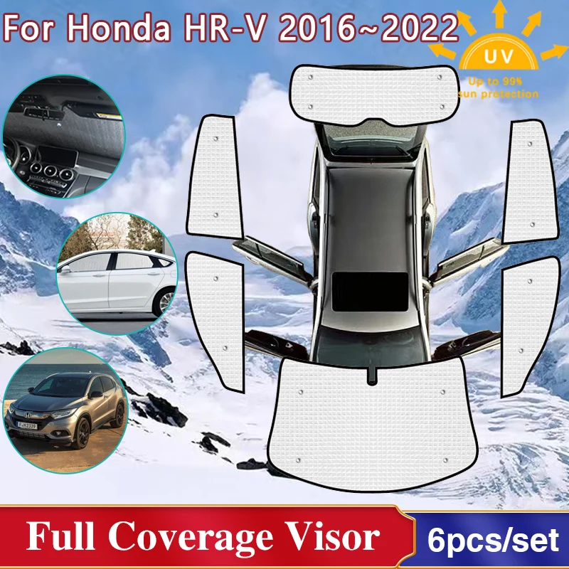 

Car Full Window Sunshades For Honda HR-V Accessories HRV 2016~2022 Vezel Windshield Anti-UV Sun Protection Shade Visor 2019 2020