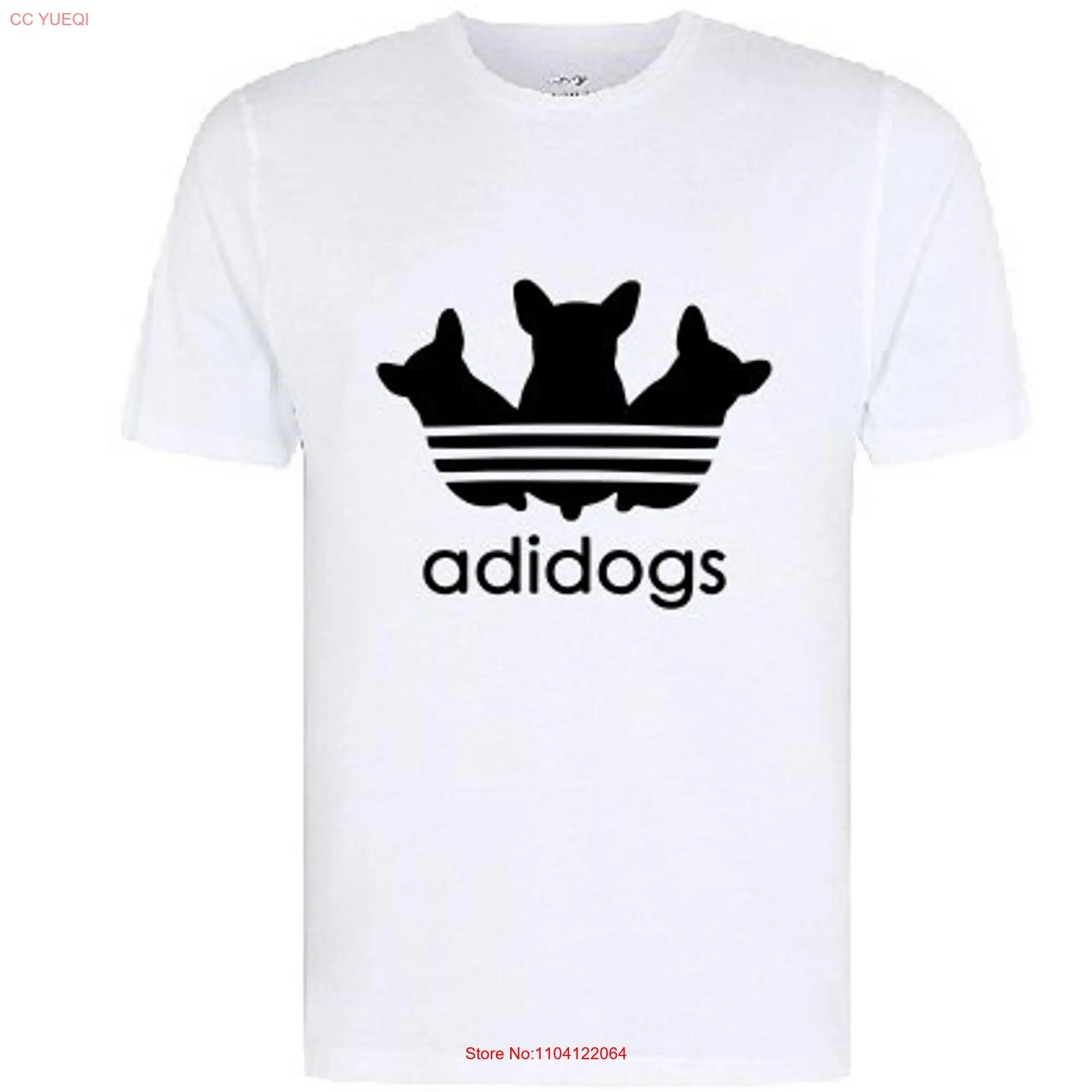 Футболка Adidogs, собака, животные, влюбленная, пародия, смешная Женская, мужская, детская, подарок, бульдог, французские собачки