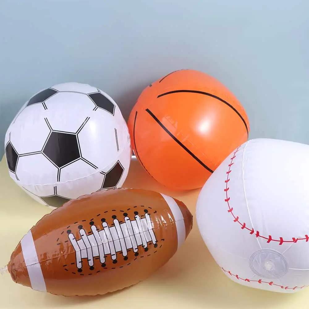 Rugby Inflatable Football Basketball Beach Ball Inflatable Baseball Sport Balls Blow Up Inflatable Toy Ball Party Decorations