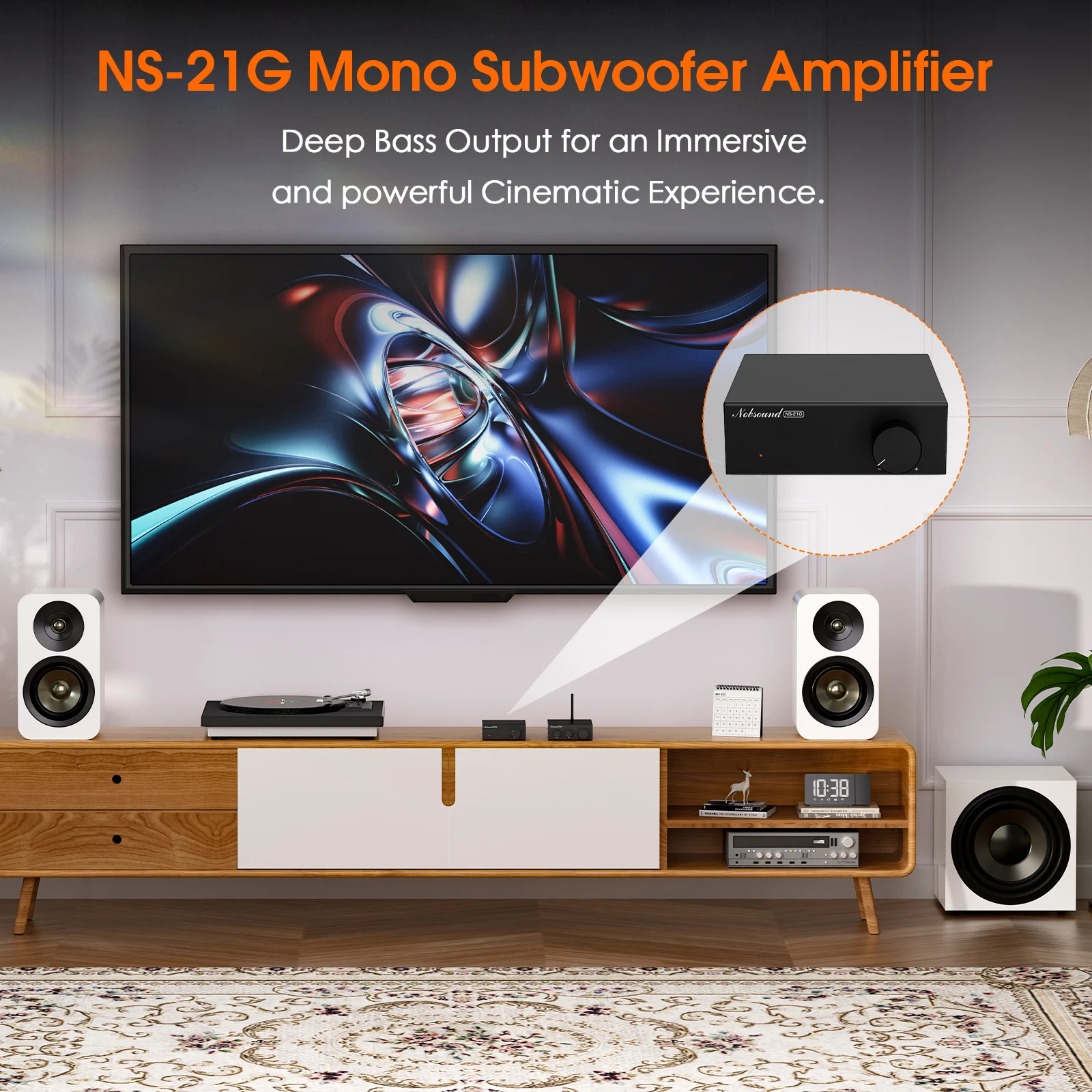 Nobsound NS-21G Mini 100W مضخم الصوت الرقمي أحادي القناة الصوت أمبير سطح المكتب المنزلي أمبير