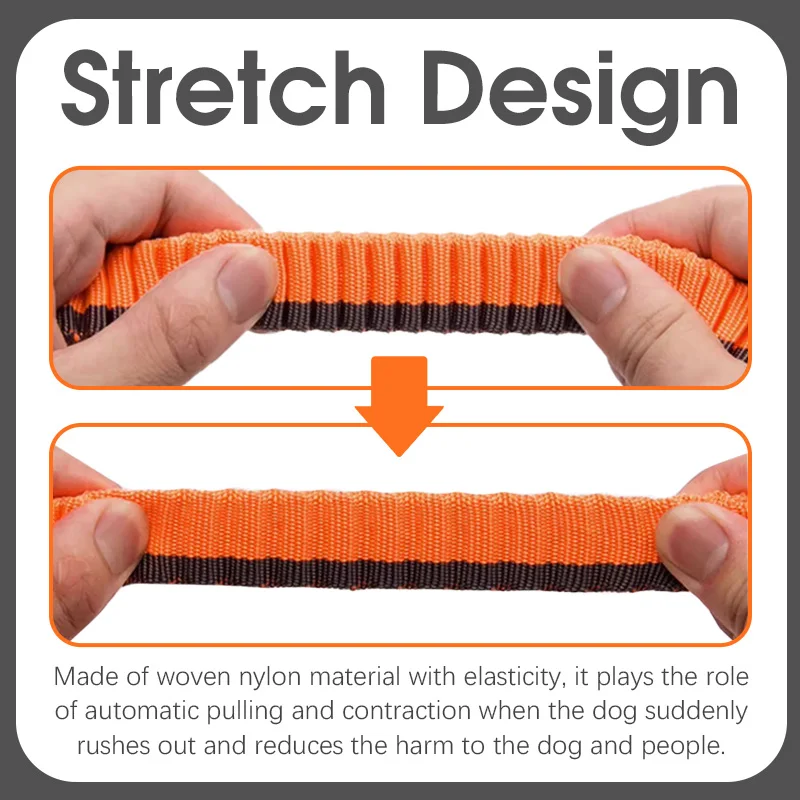 Truelove Dog Running Bungee Leash Hand-Held Waistworn Adjustable Nylon Elastic Retractable Dog Leads for Running Jogging Walking