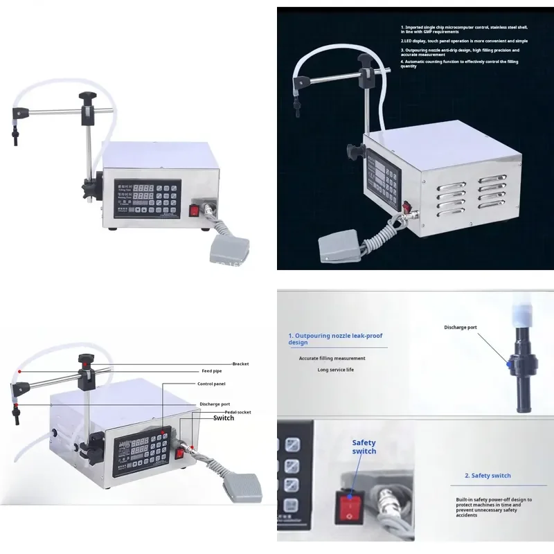 

Semi Automatic CNC Liquid Filling Machine Honey Milk for Edible Oil Perfume Mineral Water Beverages With Quantitative Filling
