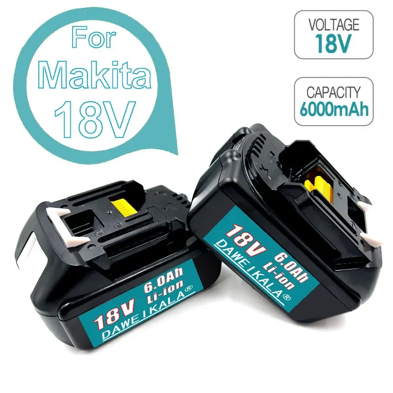 NEW 2023 Original Rechargeable Battery 18V6000mAh Lithium Ion for Makita 18V 18650 BL1860 BL1850BL1840 BL1830 BL1860B+4A Charger