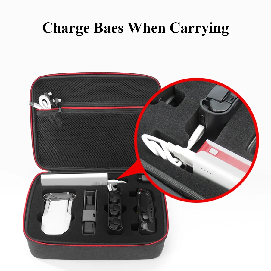 حقيبة محمولة لل DJI Mavic كومبو صغير قوي المواد للصدمات مقاوم للماء حقيبة للتخزين بدون طيار حقيبة يد للسفر