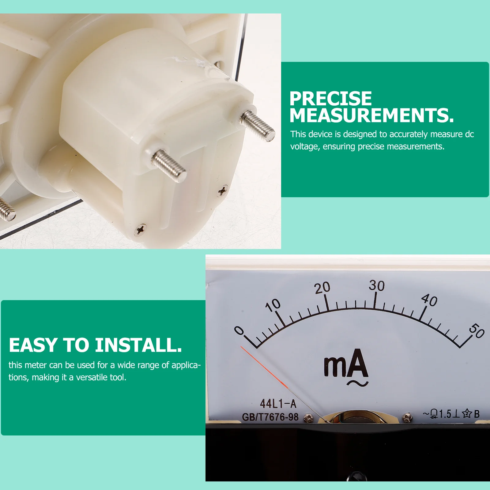 

Panel Mount Analog Dc Voltmeter 50Ma Accurate Reliable Readings Suitable Industrial Automotive Electronics Professional Use