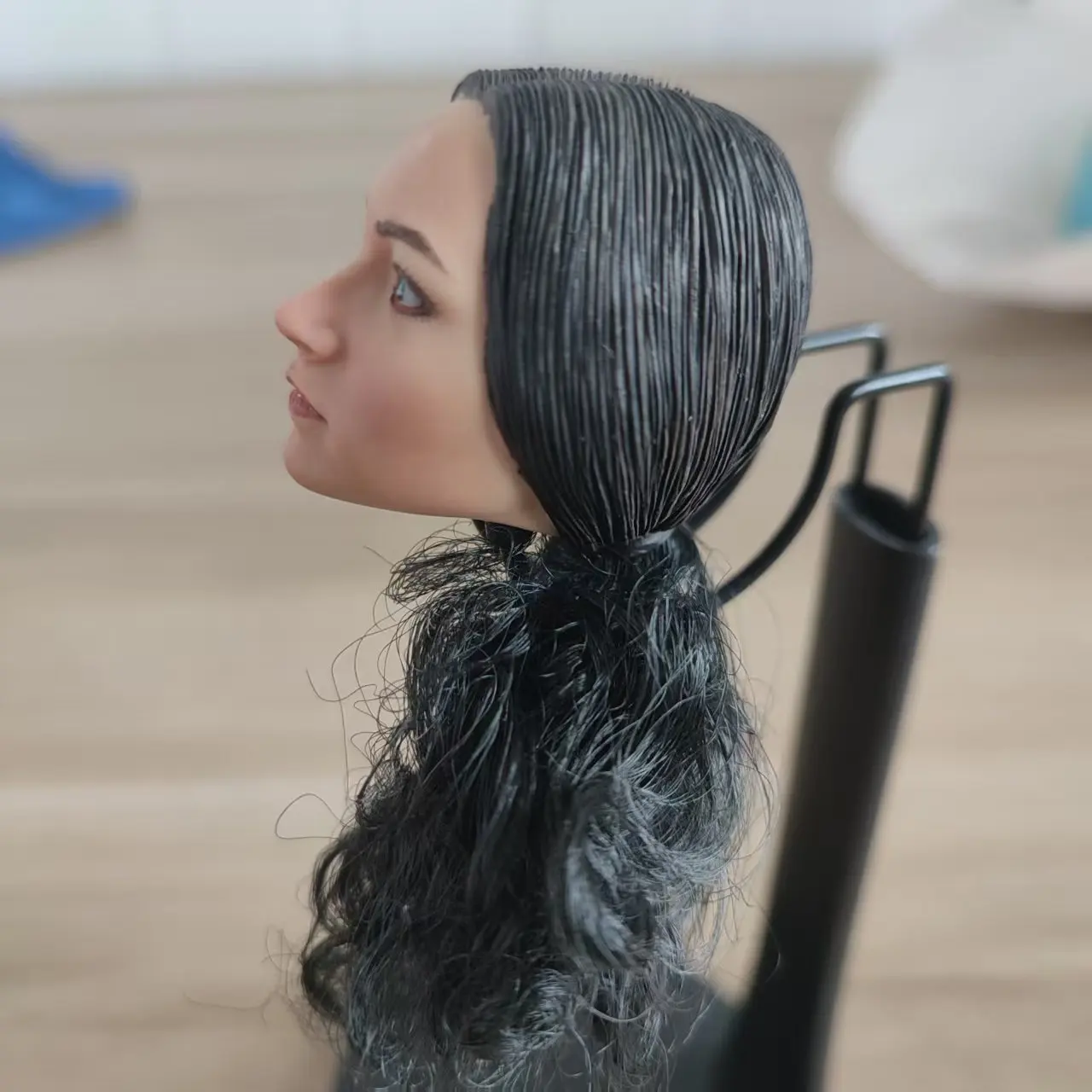 1/6 Sca KUMIK 18-45 أنثى رئيس نحت 1/6 امرأة رئيس النحت الشعر البلاستيكية منحوتة نموذج صالح 12 "جسم عمل الشكل