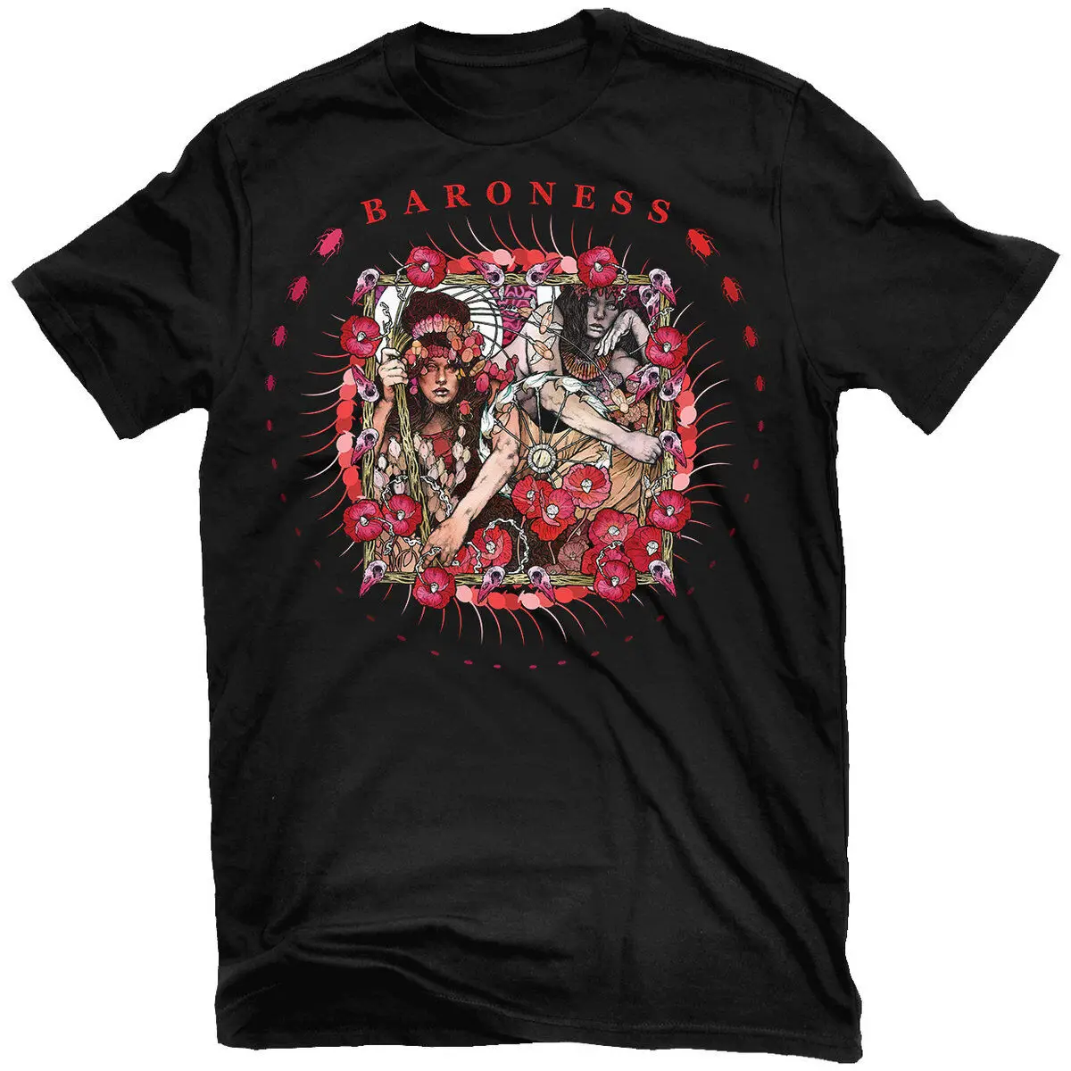 NEW Red Album - Baroness Band Short Sleeve Black All Size Shirt AC1241