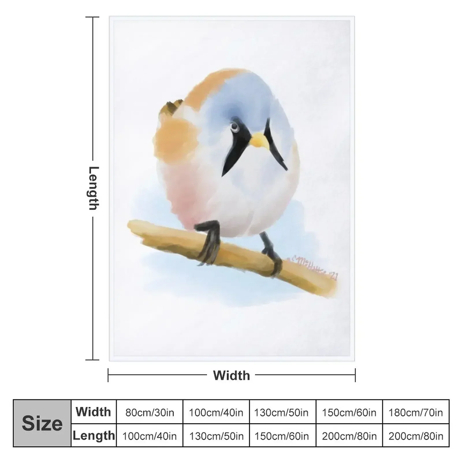 Bearded Reedling Throw Blanket Softest for babies warm for winter Luxury Designer Blankets